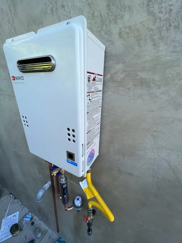 Tankless water heater installation for Kingsberry homes